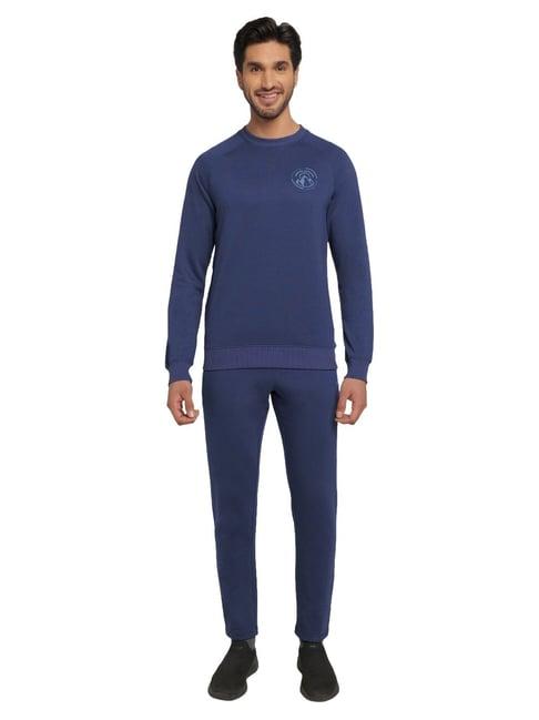 wildcraft light navy regular fit tracksuit