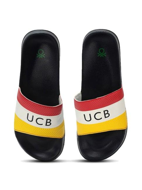 united colors of benetton men's multi slides