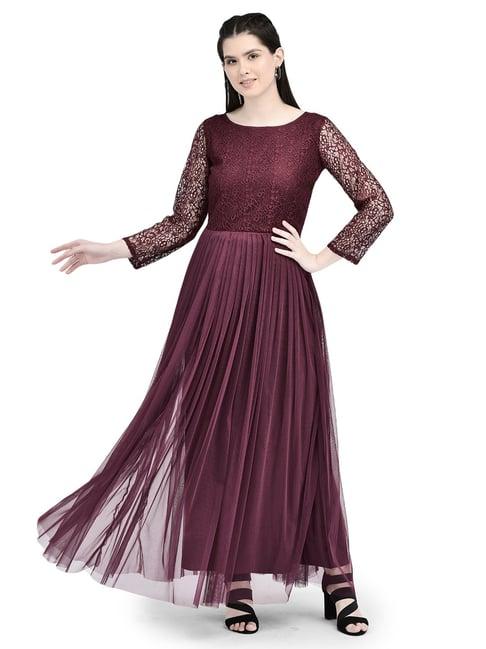 eavan maroon embroidered maxi dress