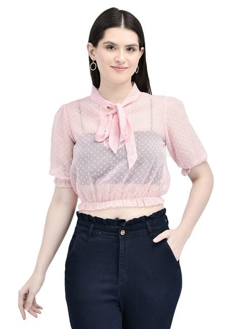 eavan pink self design top