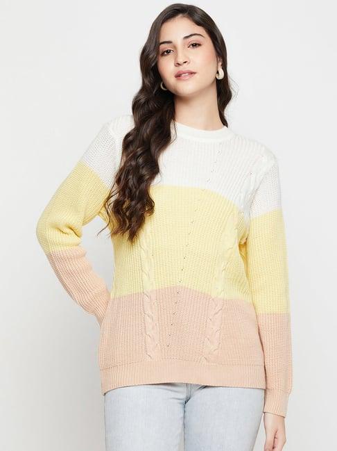 cantabil multicolor color-block sweater