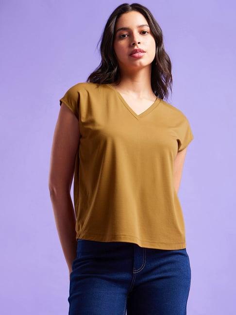 fablestreet brown regular fit top