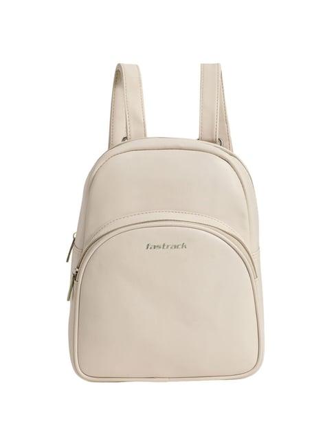 fastrack pearl white solid medium backpack