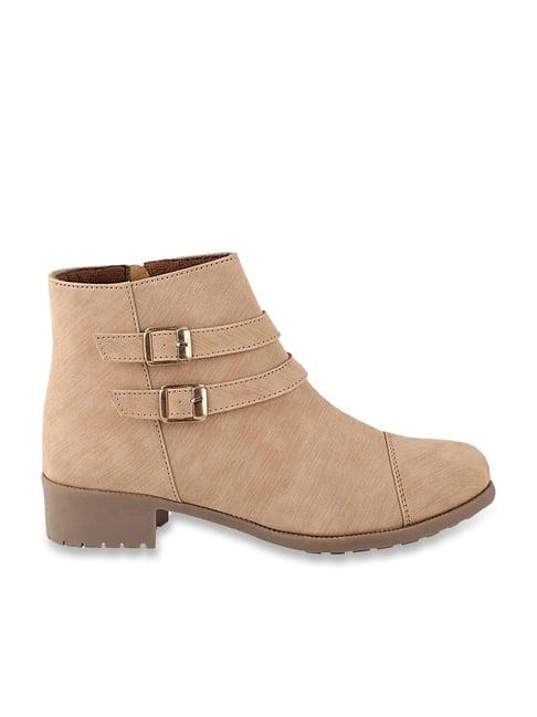 shoetopia women's beige casual booties