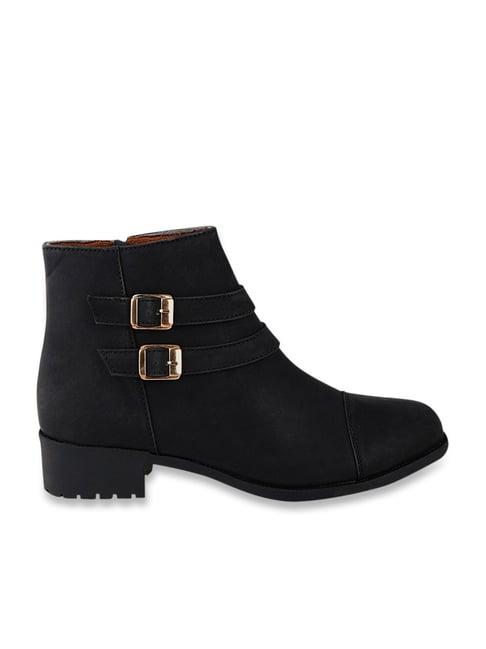 shoetopia women's black casual booties