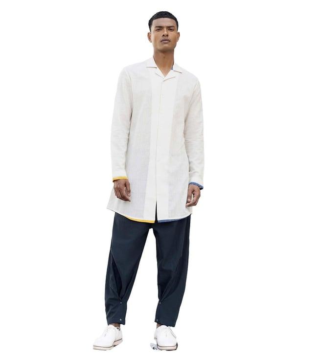 antar agni ivory relaxed fit shirt