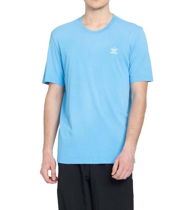 adidas originals blue logo regular fit t-shirt