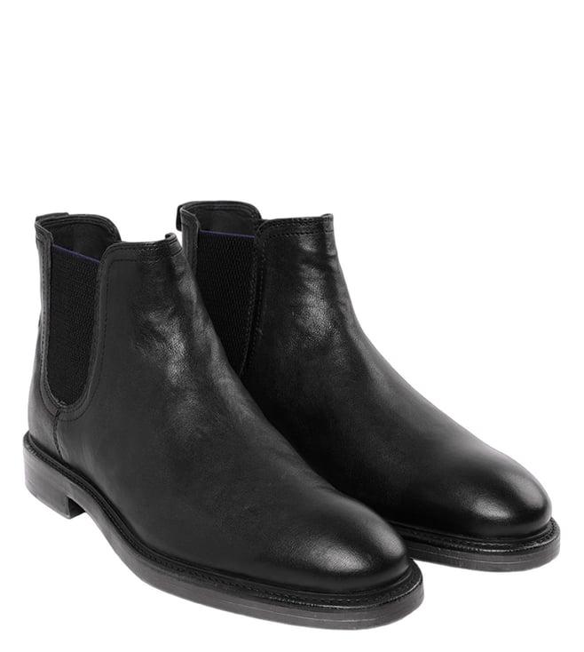 geox men's u aurelio black ankle chelsea boots