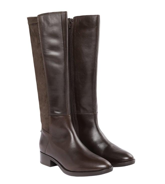 geox women's d felicity coffee long boots