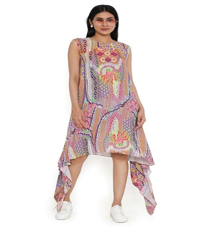 ps pret by payal singhal multicolor african print cotton wrinkle side tale tunic