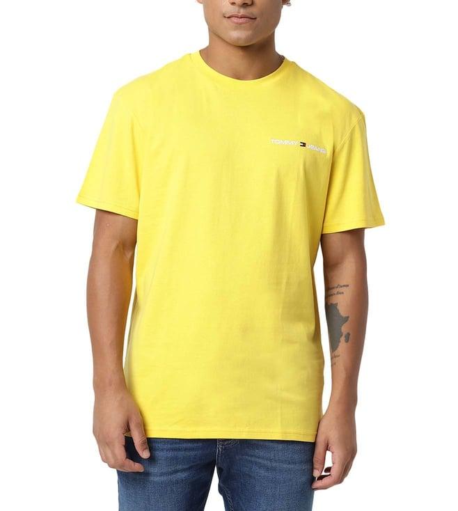 tommy hilfiger star fruit yellow logo classic fit t-shirt