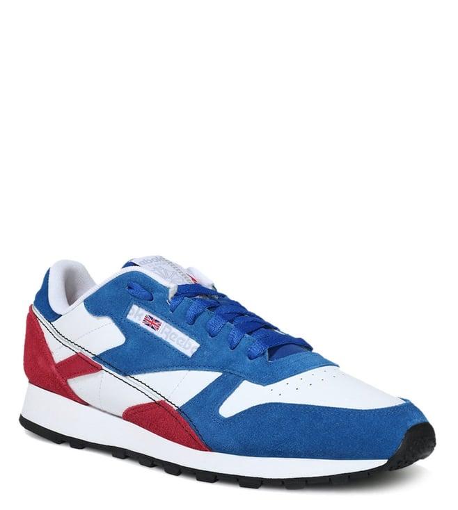 reebok men's classic blue sneakers