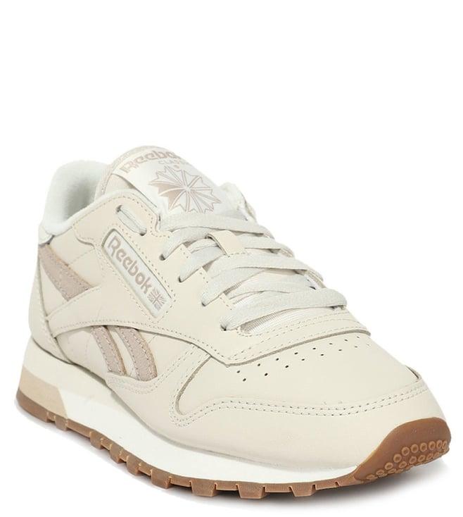 reebok women's classic beige sneakers