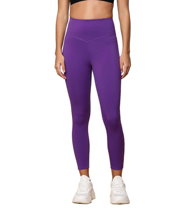 triumph purple printed regular fit tights