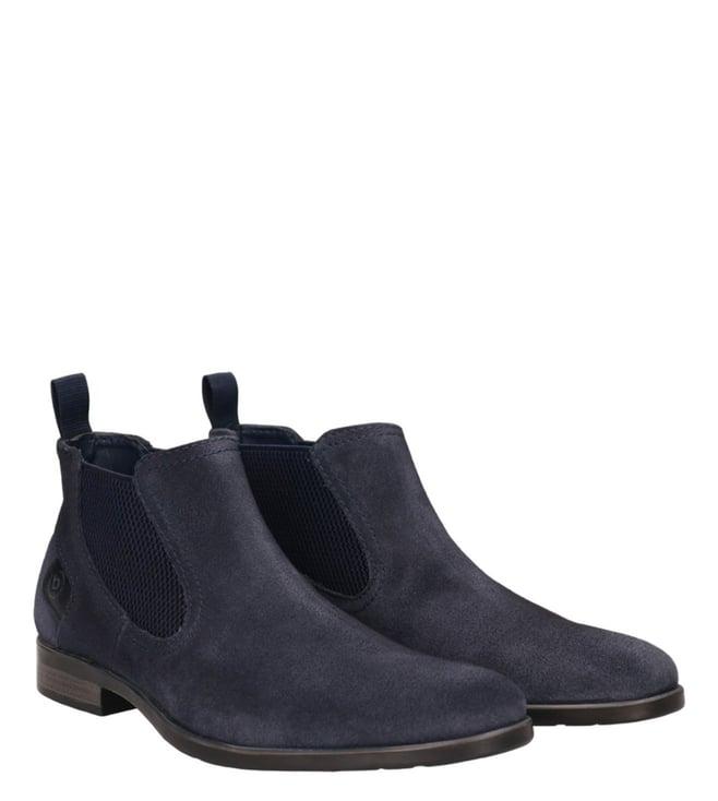 bugatti men's licio eco ankle dark blue chelsea boots