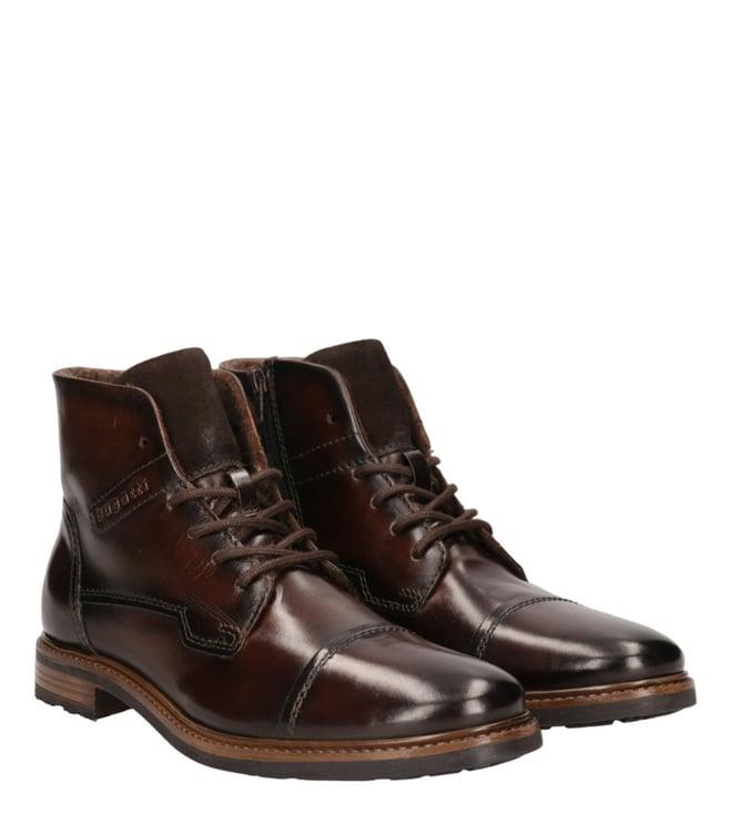 bugatti men's marcello eco dark brown ankle boots