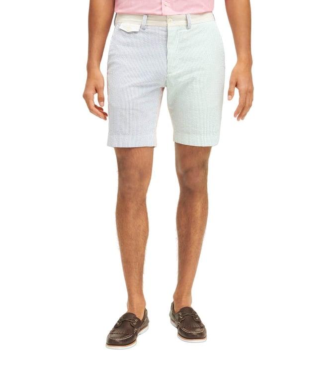 brooks brothers multi seersucker fun stripe slim fit shorts