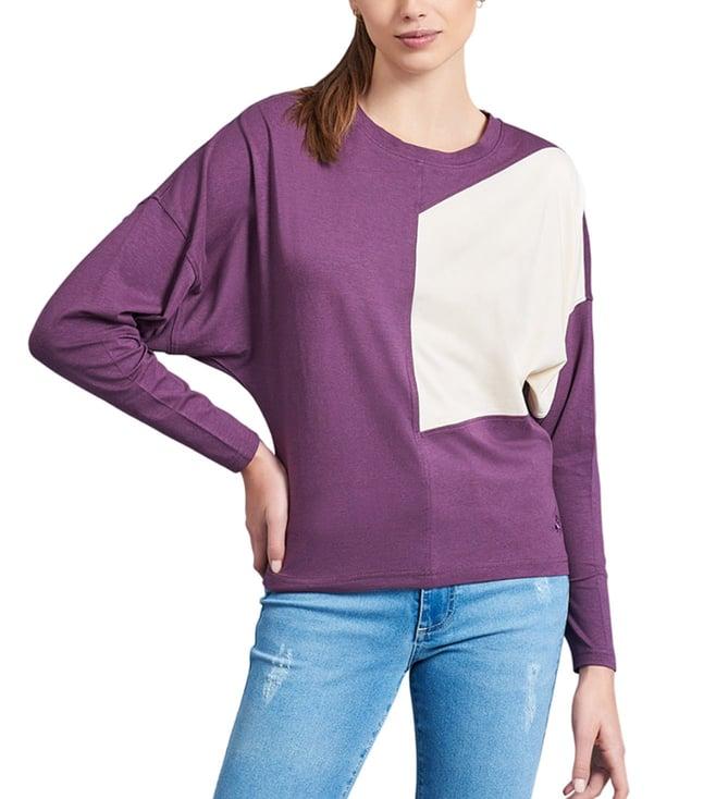 beverly hills polo club purple & white sweatshirt