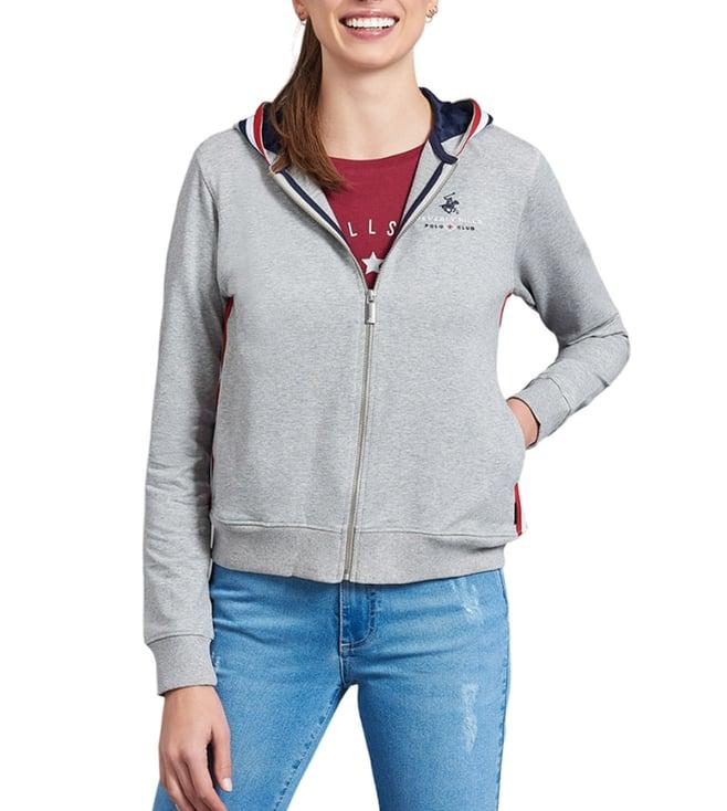 beverly hills polo club grey hooded sweatshirt