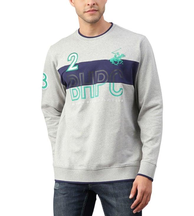 beverly hills polo club grey round neck sweatshirt