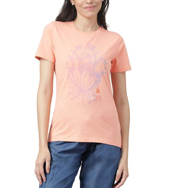 beverly hills polo club coral printed t-shirt