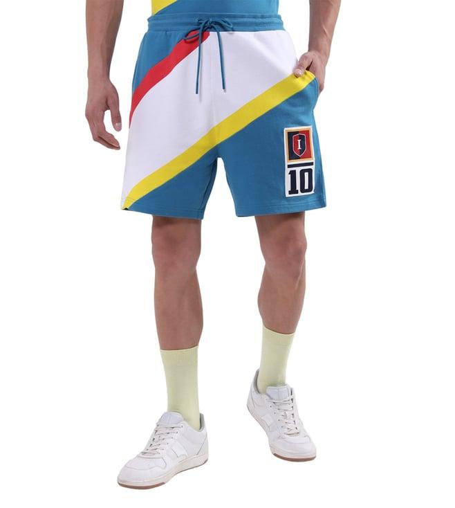 iconic multicolor colourblocked regular fit shorts