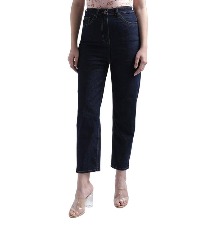 iconic relaxed blue mid rise jeans