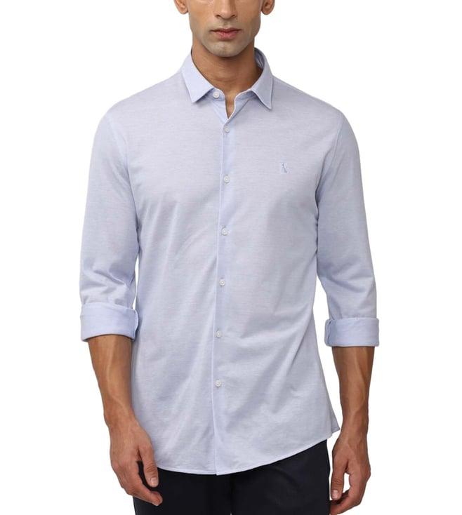 simon carter london blue slim fit casual shirt