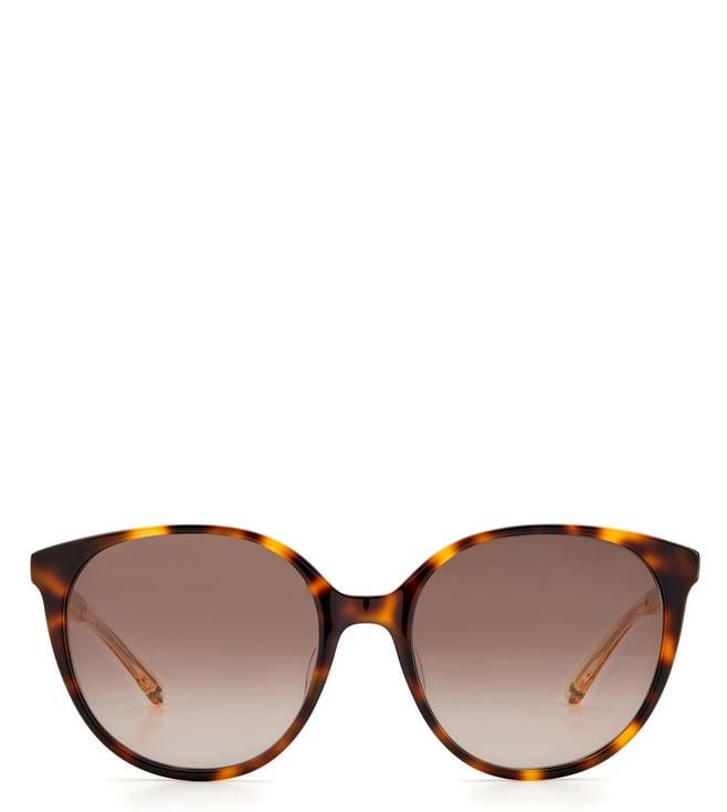 kate spade 20413308656ha brown round sunglasses for women