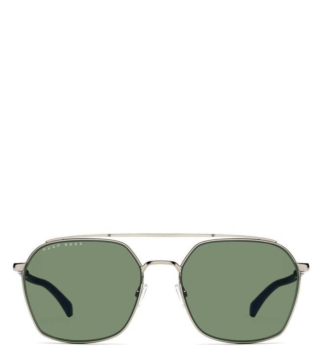 hugo boss 2027943yg60el green aviator sunglasses for men