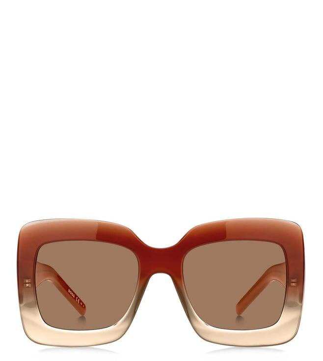 hugo boss 2049802lf5470 brown square sunglasses for women