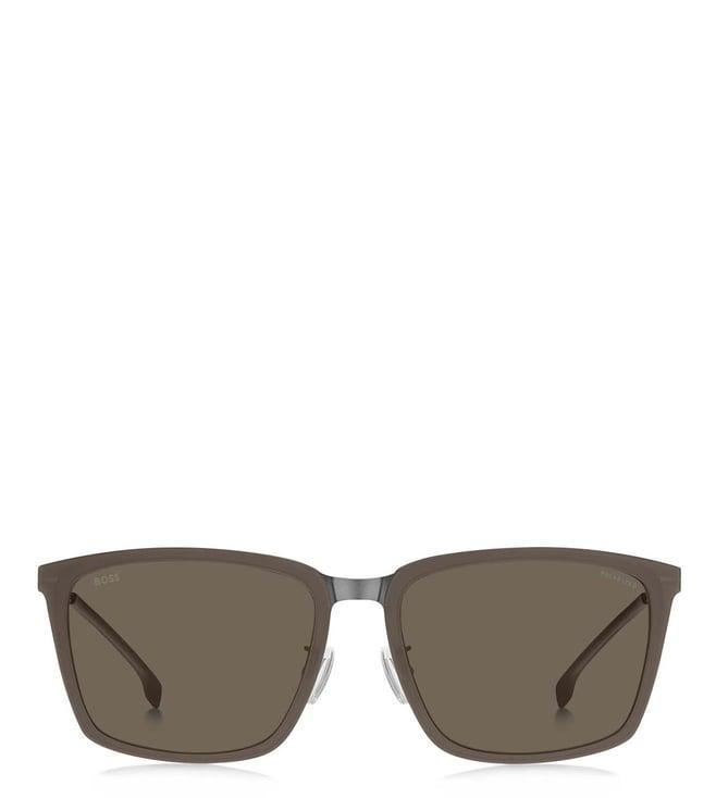 hugo boss 205466r8059sp brown square sunglasses for men