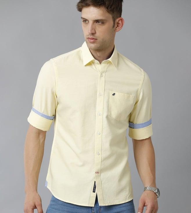 double two summer lemon yellow shirt