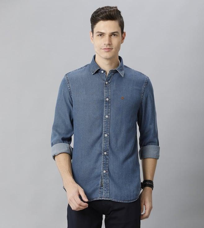 double two summer blue shirt