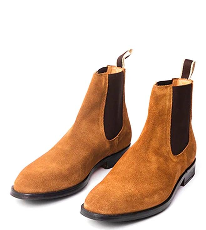 rawls men's cognac chelsea boots