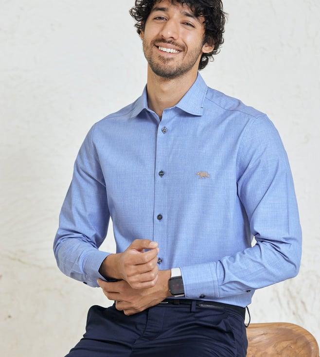 andamen men's blue cutaway shirt