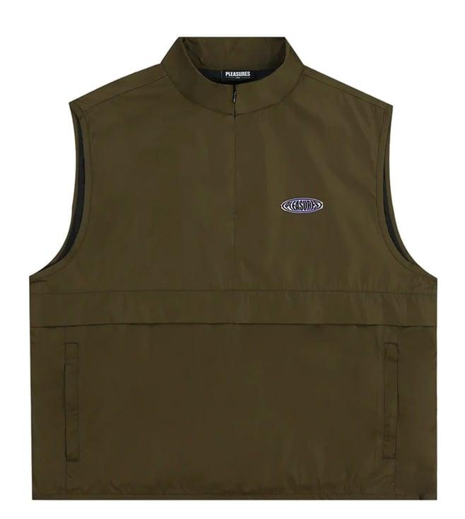 pleasures x capsul green disguise relaxed fit vest