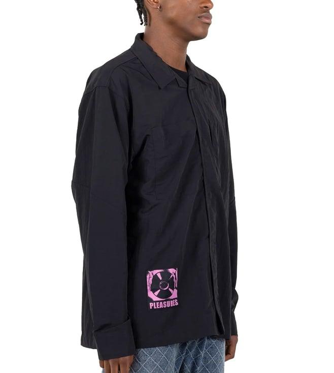 pleasures x capsul black stare ls relaxed fit shirt