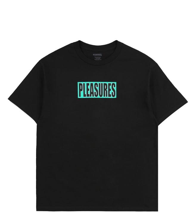 pleasures x capsul black logo relaxed fit t-shirt