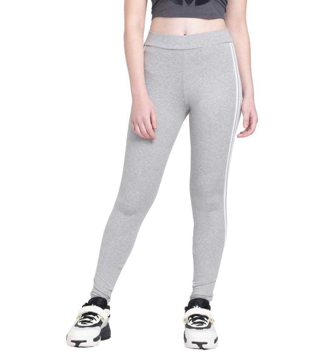 adidas originals grey stripes fitted tights