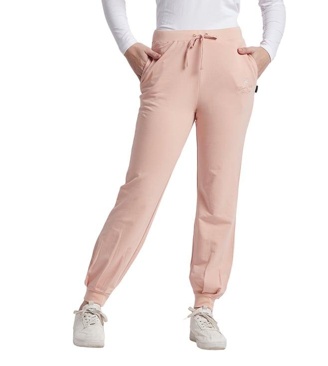 beverly hills polo club pink a little drama logo regular fit joggers