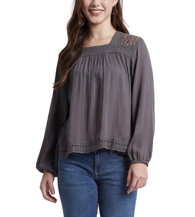 beverly hills polo club black weekend chic boho regular fit top