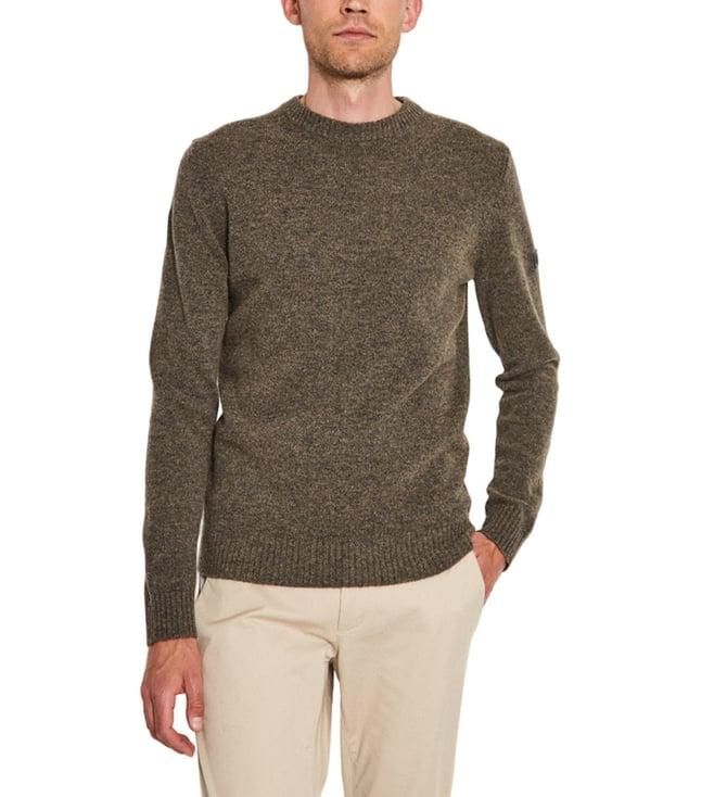 bruun & stengade green fashion regular fit sweater