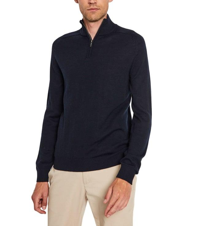 bruun & stengade navy fashion regular fit sweater