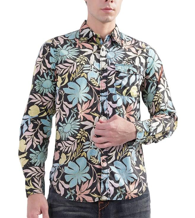 true religion multi fashion floral print regular fit shirt