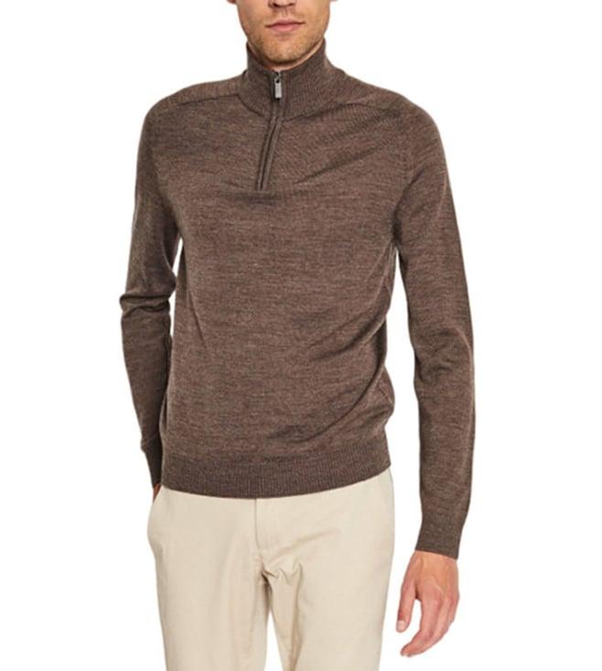 bruun & stengade brown fashion regular fit sweater