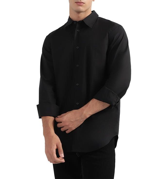 just cavalli black fashion slim fit shirt