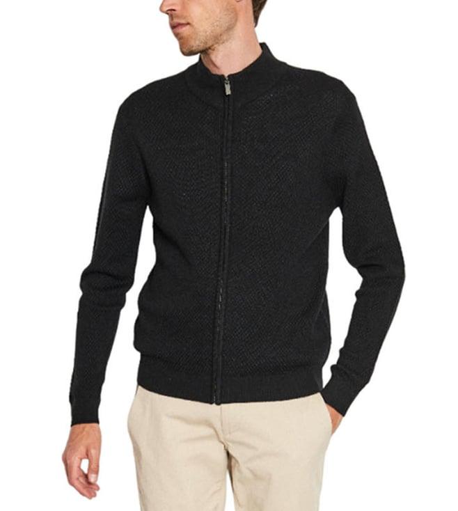 bruun & stengade black fashion regular fit cardigan