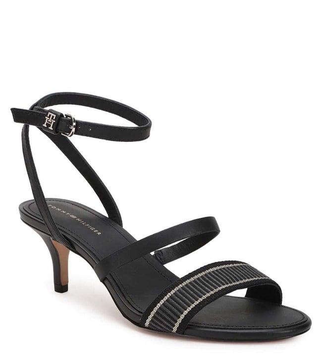 tommy hilfiger women's black ankle strap sandals