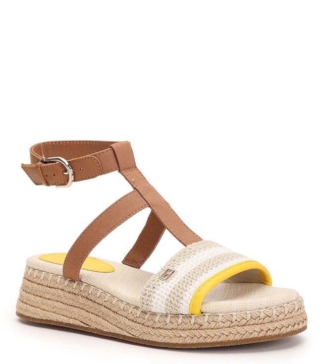 tommy hilfiger women's light sandalwood ankle strap sandals